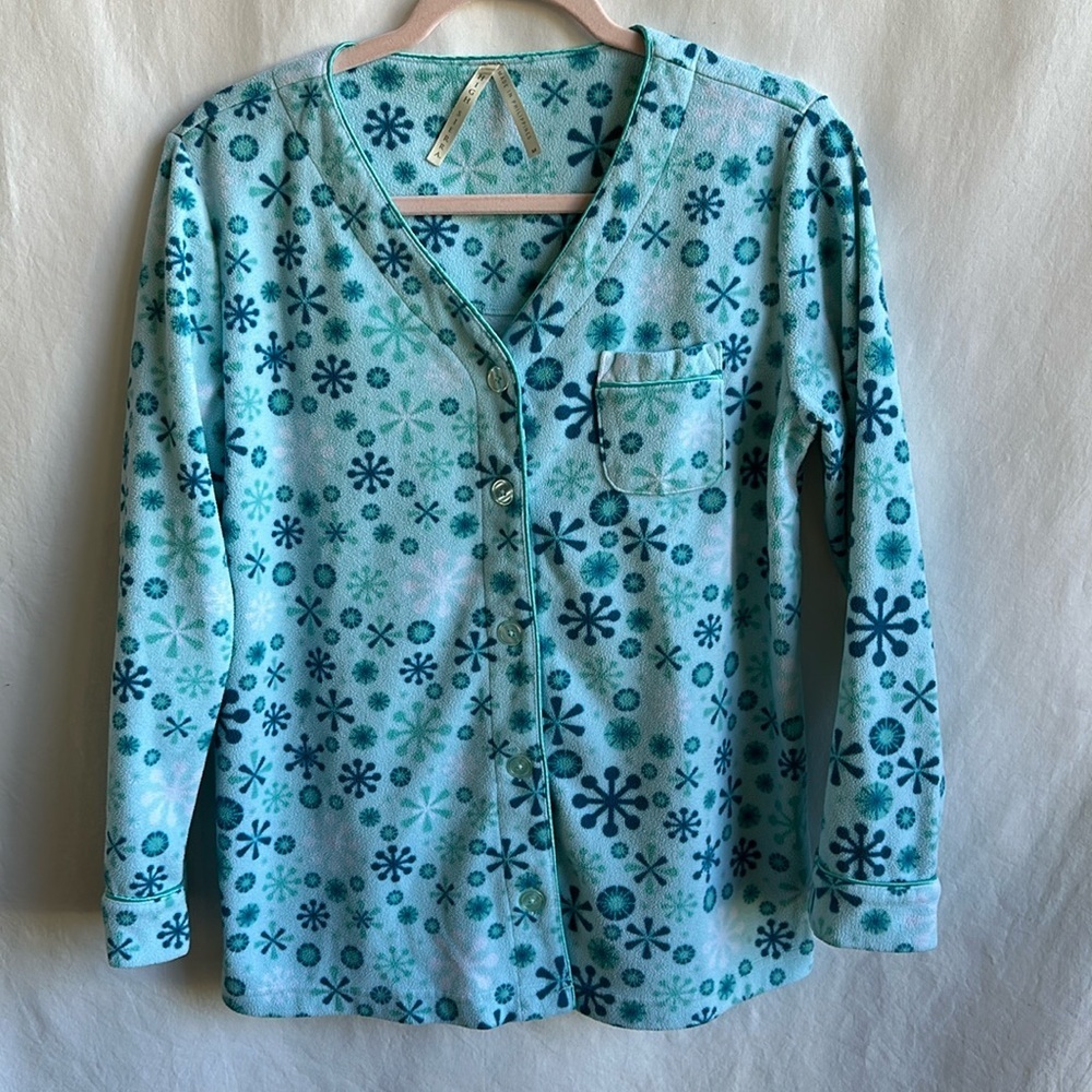 High Sierra aqua soft pajama top, size M